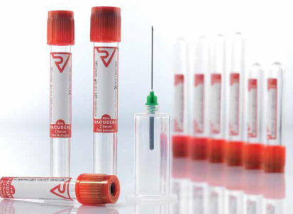 Tubes with clotting activator