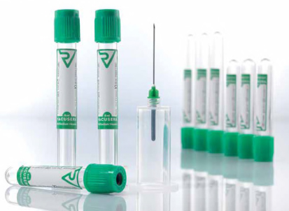 VACUSERA tubes with heparin